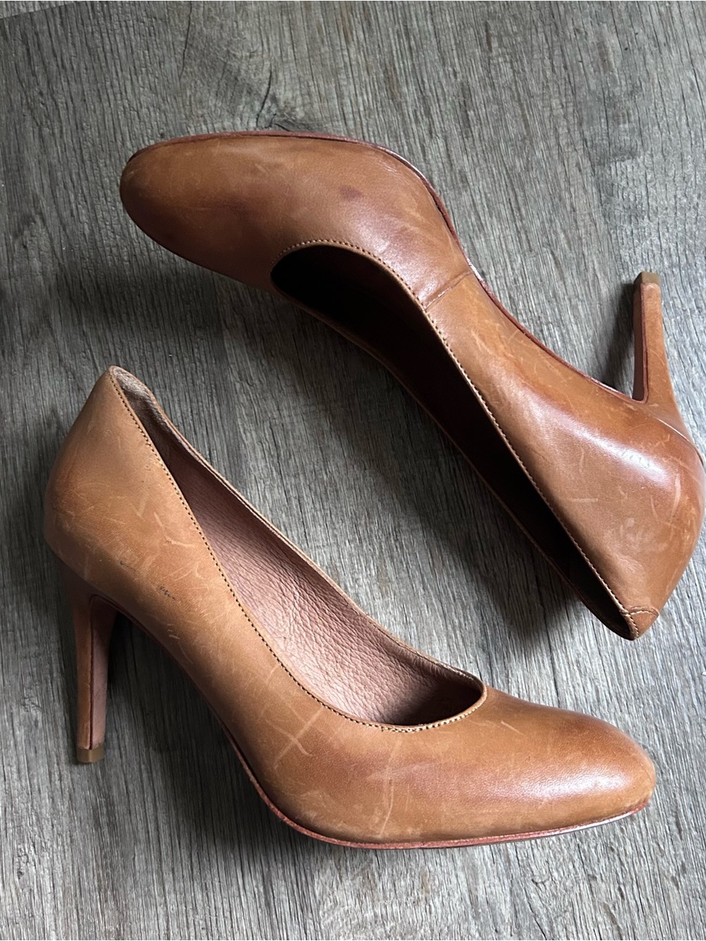 Corso Como Women's Tan Leather High Heel Pumps 9.5